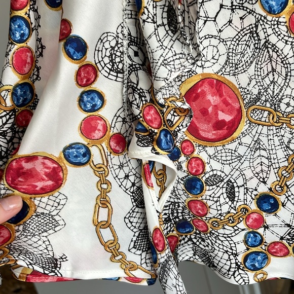 Printed Satin Blouse - Picture 3 of 6